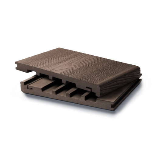 Ступень полнотелая DeckWOOD ДПК 3D-тиснение Коричневый Ступень полнотелая DeckWOOD ДПК 3D-тиснение Коричневый